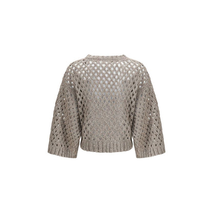 Brown Silk Sweatshirt