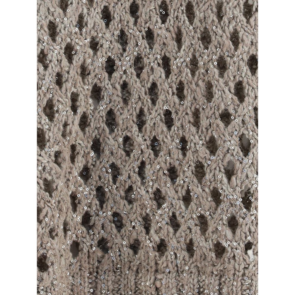 Brown Silk Sweatshirt