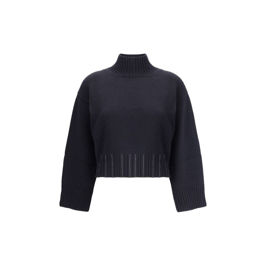 Black Fleece Wool Sweater