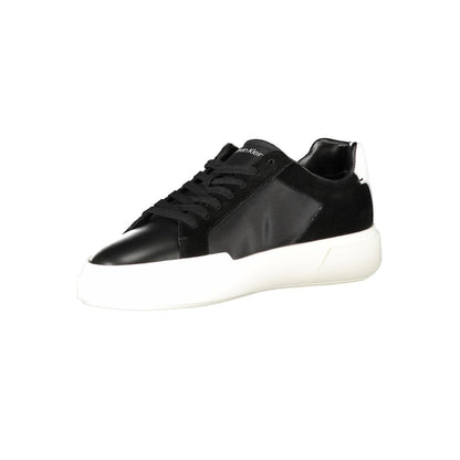 Black Leather Men Sneaker