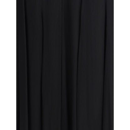 Black Silk Long Skirt