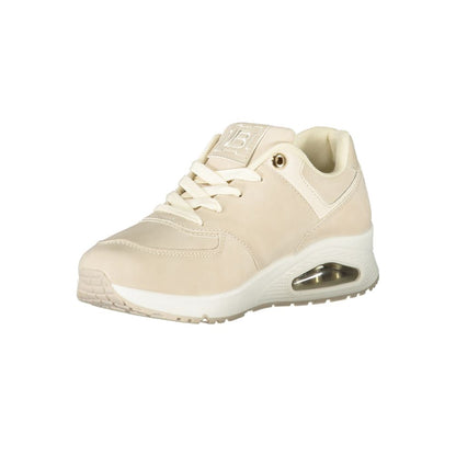 Beige Polyester Women Sneaker