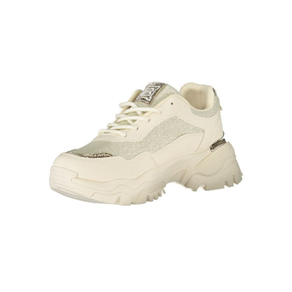 Beige Polyester Women Sneaker