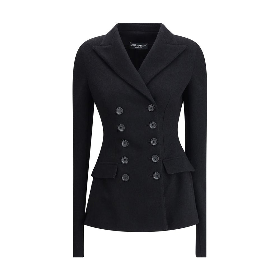 Black Fleece Wool Coat