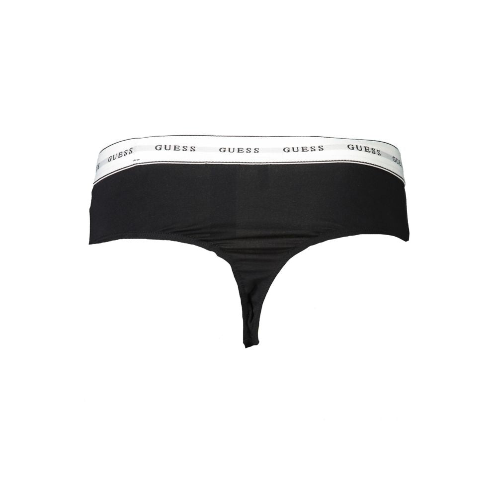 Black Cotton Women Thong