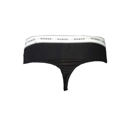 Black Cotton Women Thong