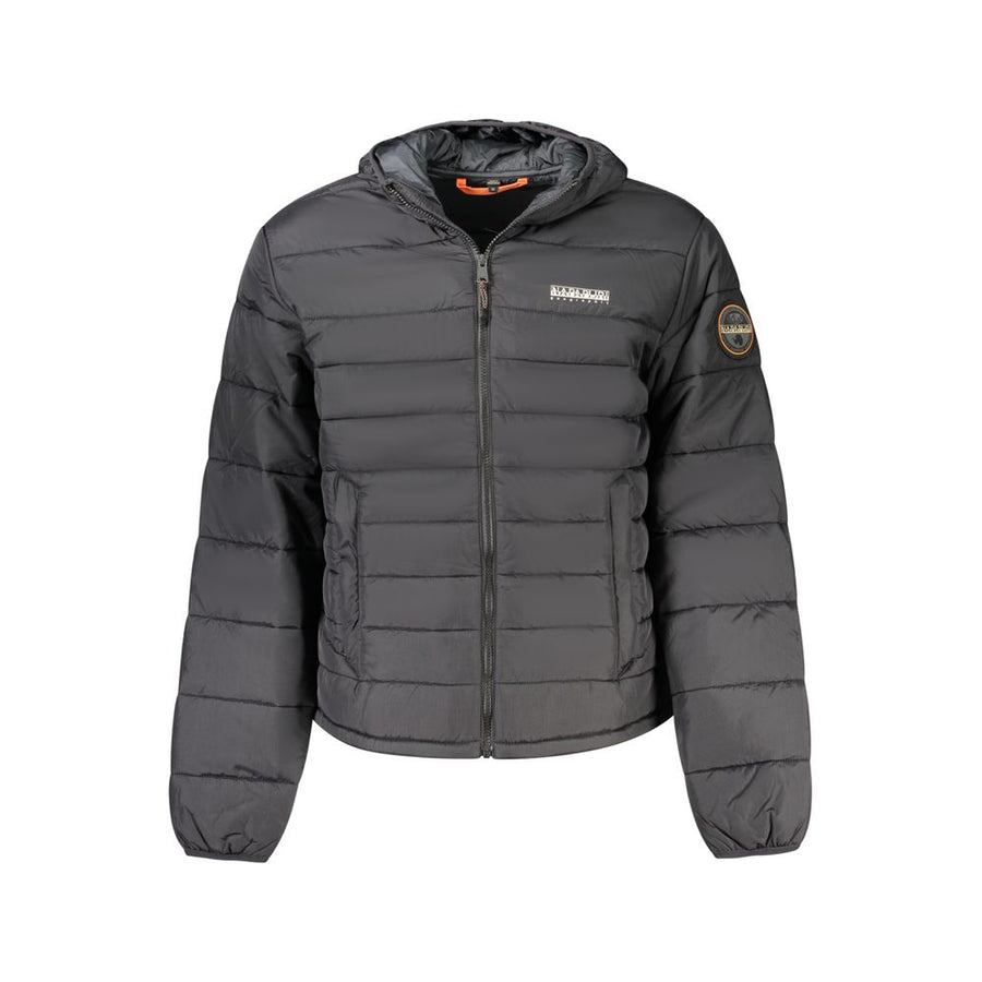 Black Polyamide Men Jacket