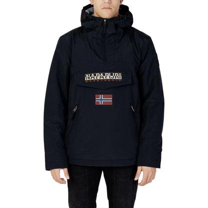 Black Polyester Jackets & Coat