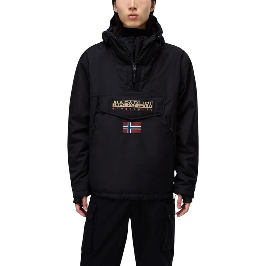 Black Polyester Jackets & Coat
