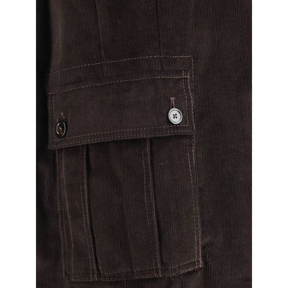 Brown Cotton Cargo Pants
