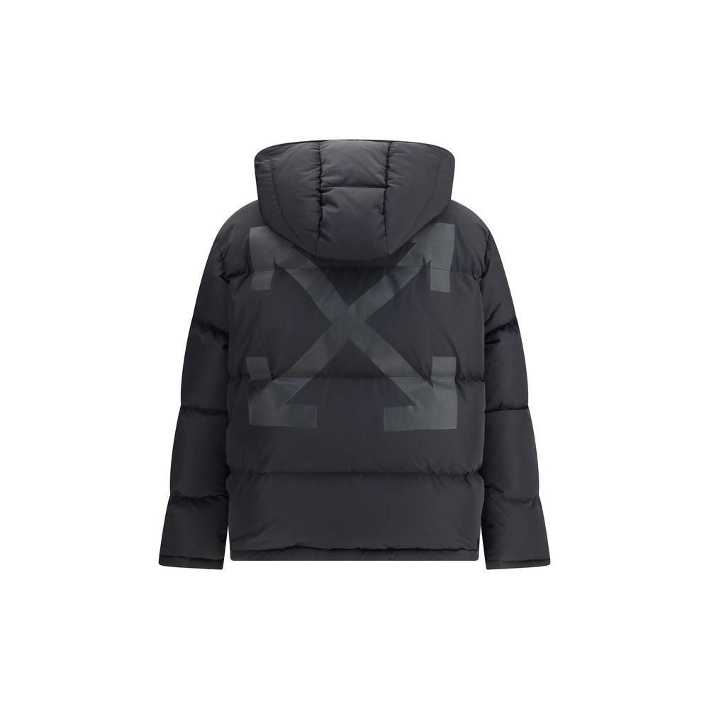 Black Polyester Full-Length Jacket
