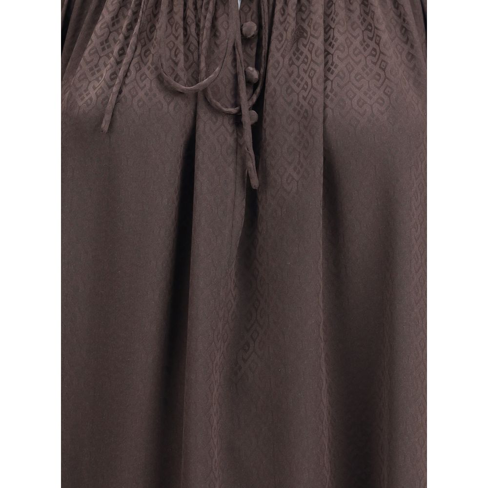 Brown Silk Blouse