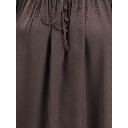 Brown Silk Blouse