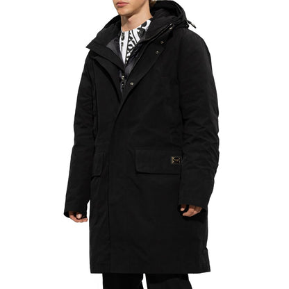 Black Cotton Jackets & Coat