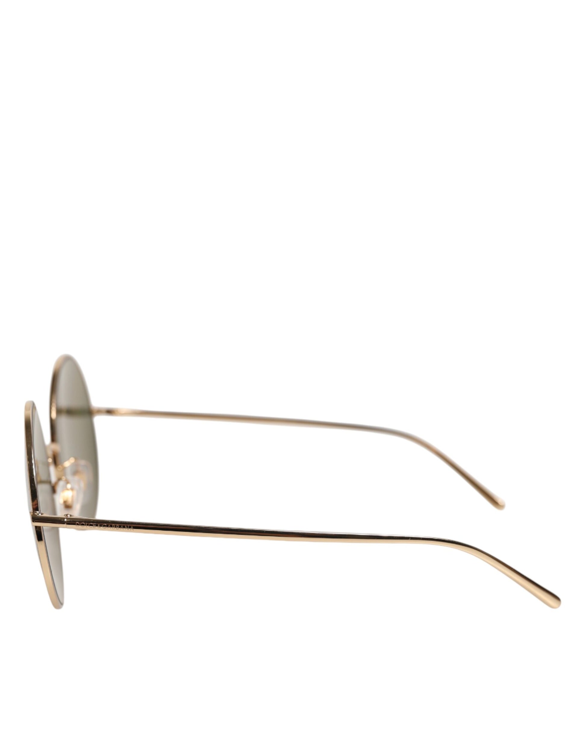 DG2215K Gold Plated Round Lenses Shade Eyewear Sunglasses