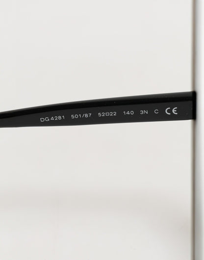 DG4281 Black Round Frame Full Rim Eyewear Sunglasses