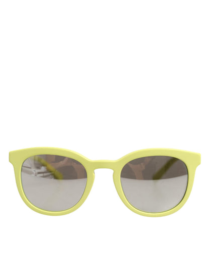 DG4324 Yellow Framed Mirrored Lenses Eyewear Sunglasses