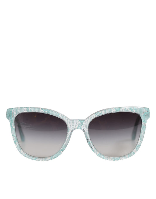 DG4190 Blue Lace Acetate Rectangle Shades Sunglasses