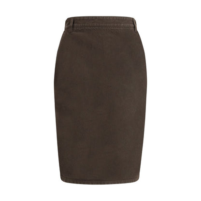 Brown Denim Skirt