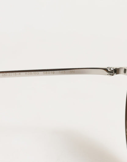 DG2215K Silver Metal Round Shades Eyewear Sunglasses