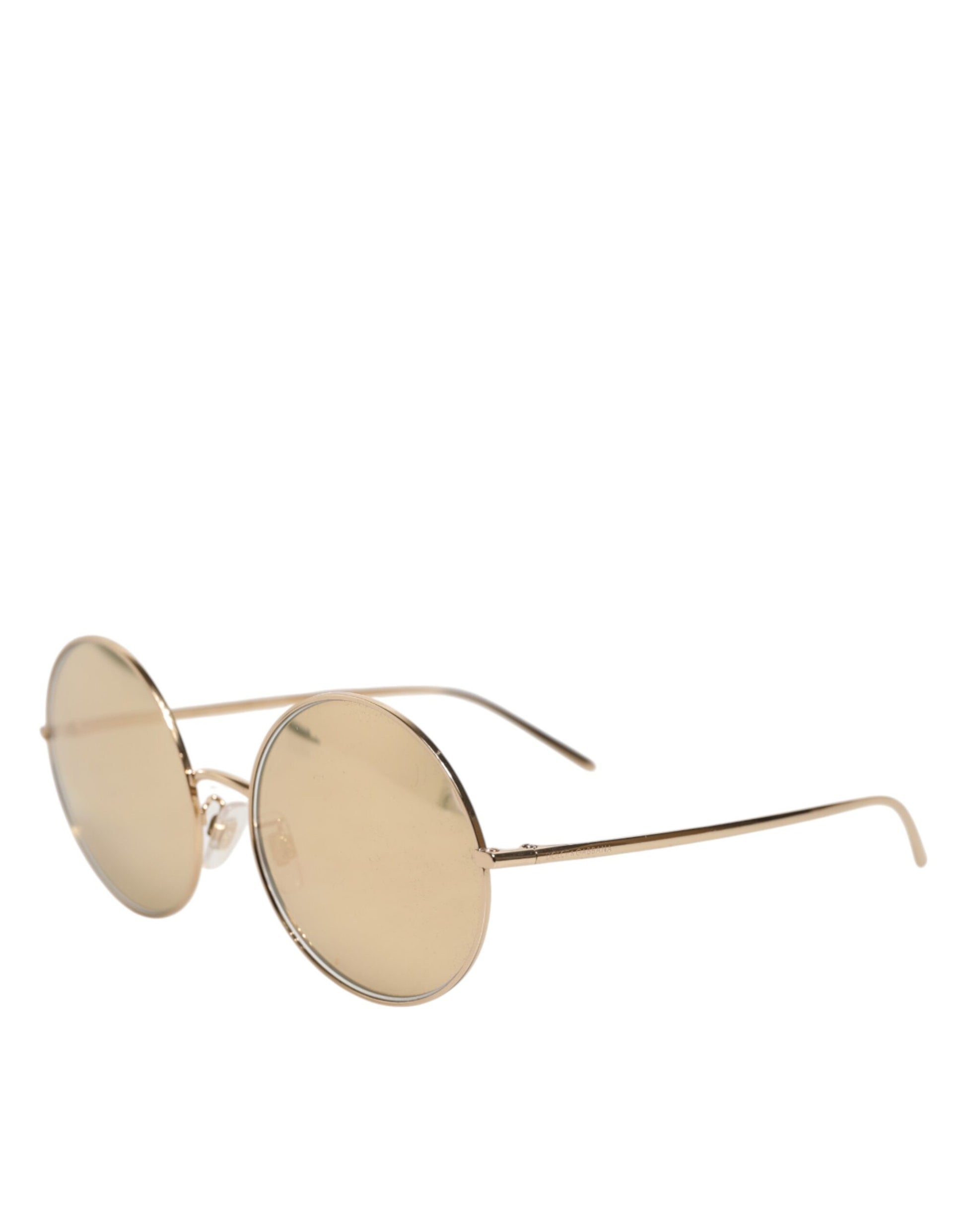 Gold Metal Round Shades Eyewear Sunglasses