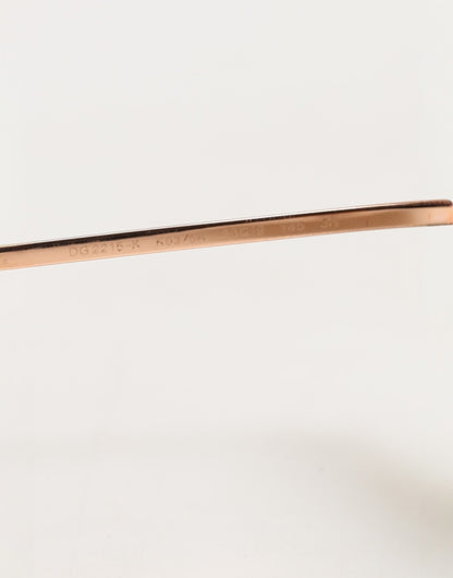 DG2215K Gold Metal Round Shades Eyewear Sunglasses