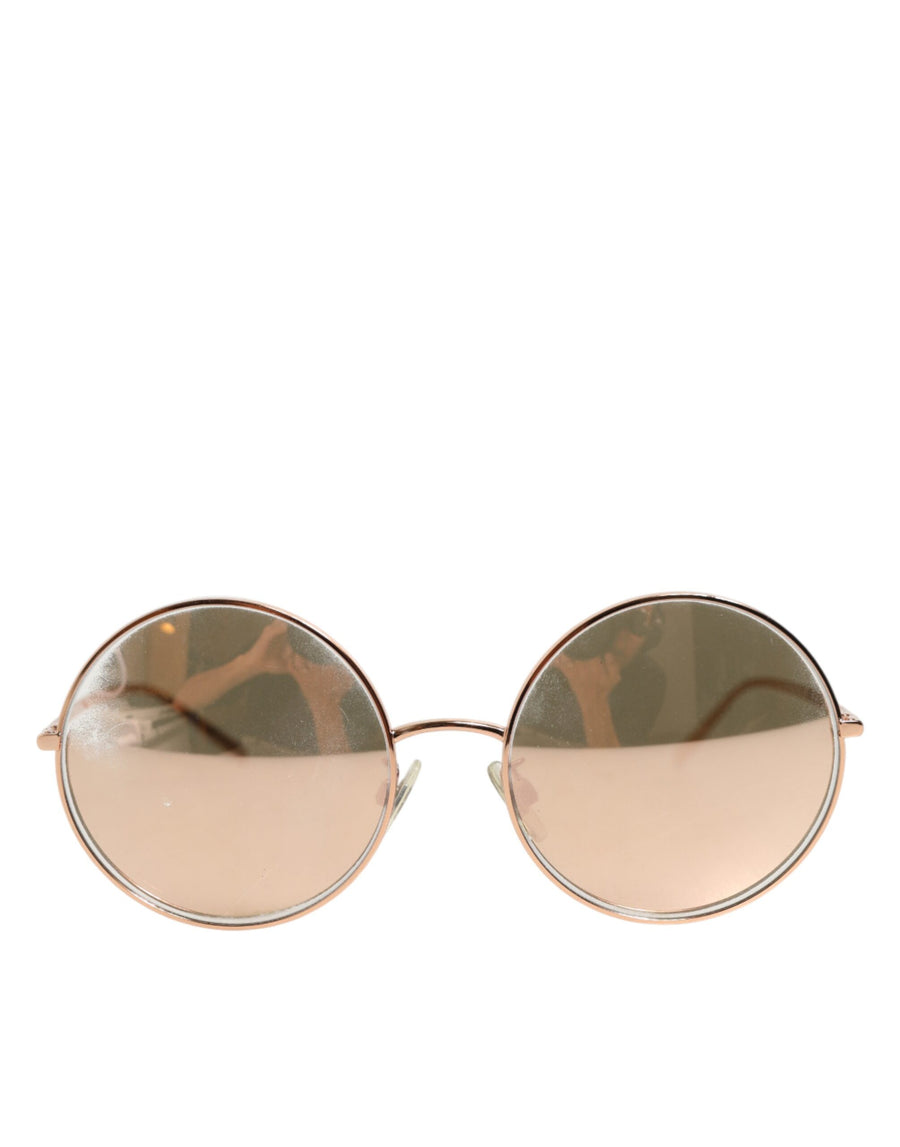 DG2215K Gold Metal Round Shades Eyewear Sunglasses