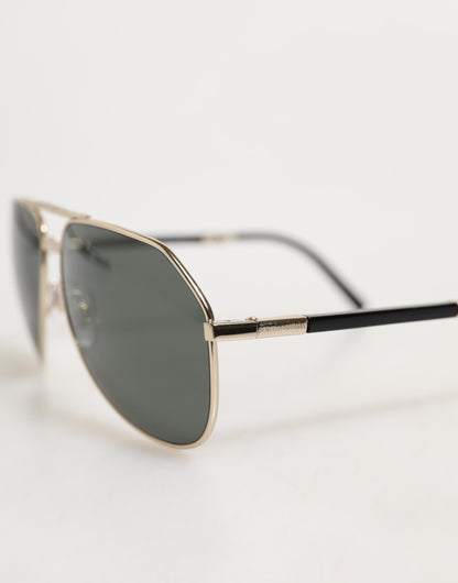 DG2106K Black Gold Plated Polarized MetalFrame Sunglasses