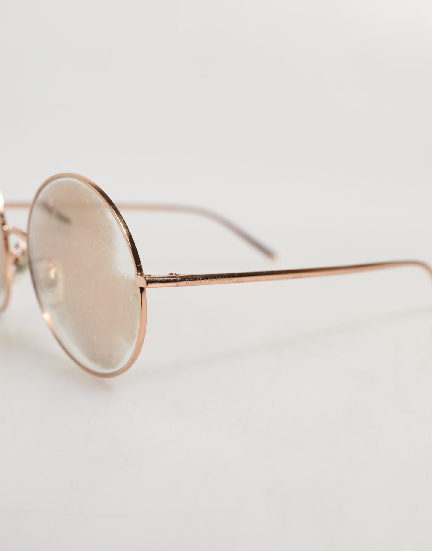 Rose Gold Plated Round Lenses Shades Eyewear Sunglasses