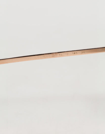 Rose Gold Plated Round Lenses Shades Eyewear Sunglasses