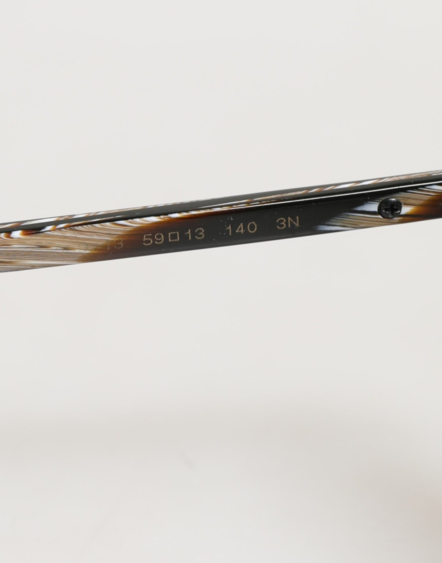 Modified Aviator Striped Brown Acetate Gradient Sunglasses