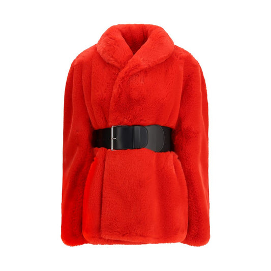 Red Polyester Coat