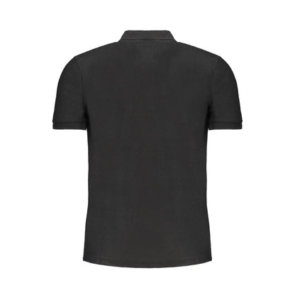 Black Cotton Polo Shirt