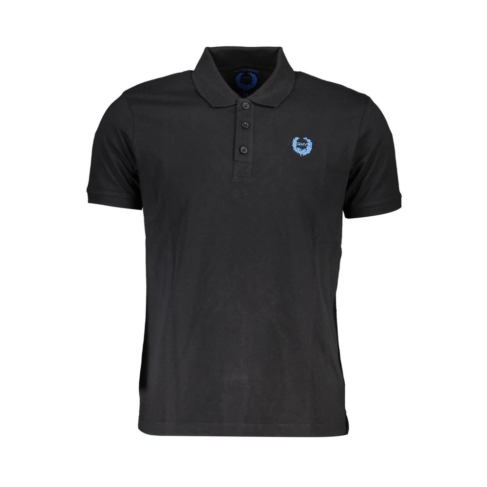 Black Cotton Polo Shirt