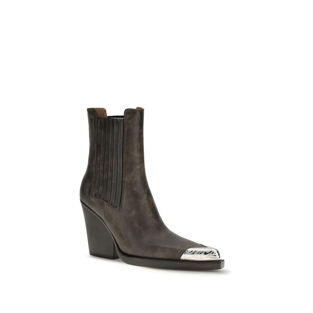 Black Leather Ankle Boots