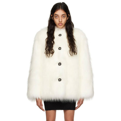 White Modacrylic Jackets & Coat
