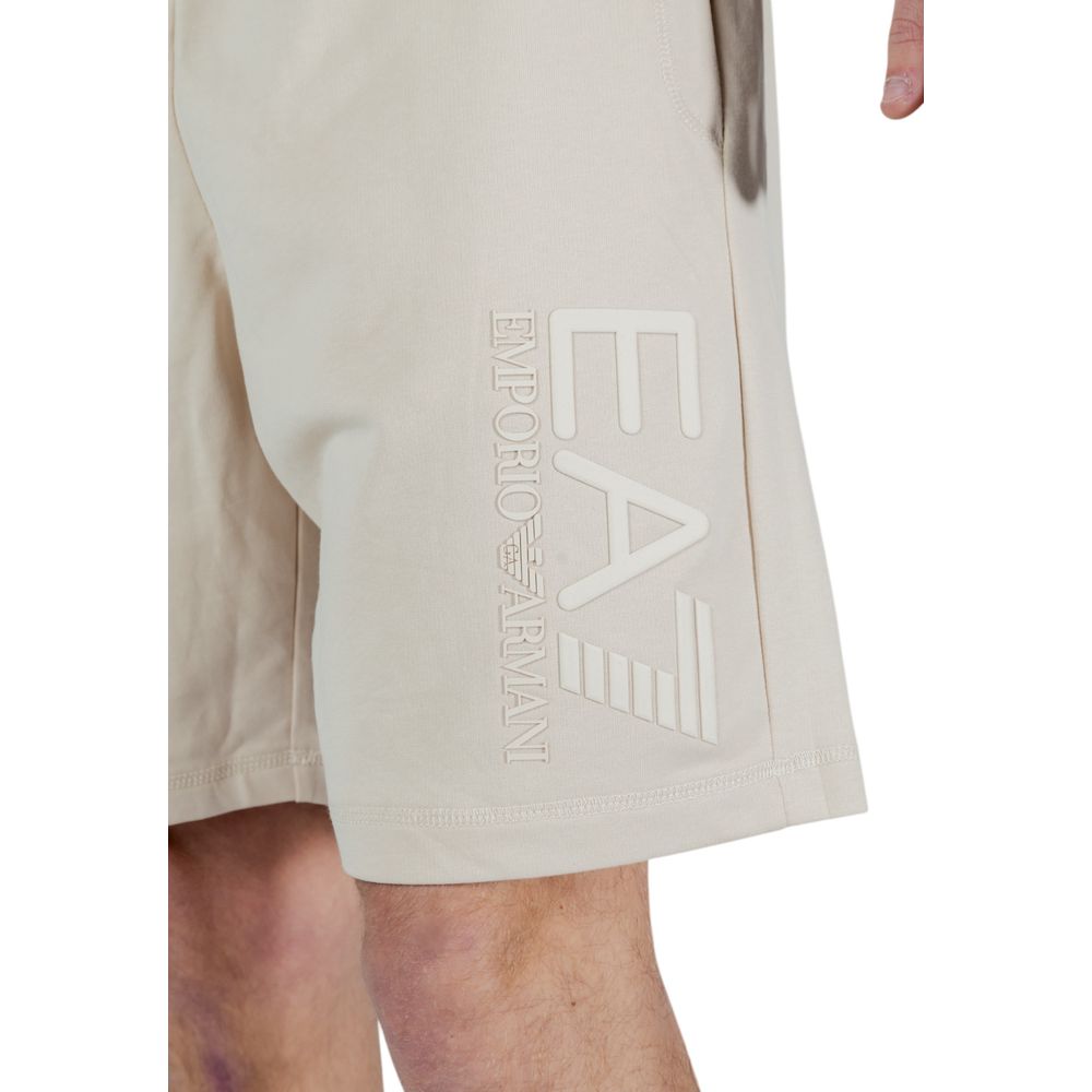 Beige Cotton Bermuda Shorts