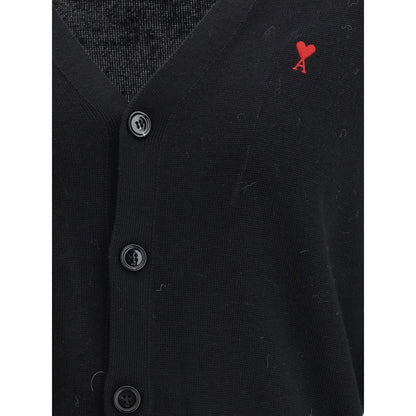Black Merino Wool Cardigan