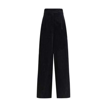 Black Cotton Casual Pants