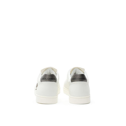 White Leather Low Top Sneakers