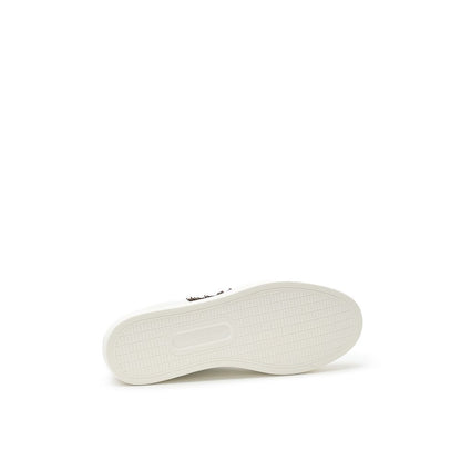White Leather Low Top Sneakers