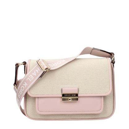 Beige Fabric Crossbody Bag