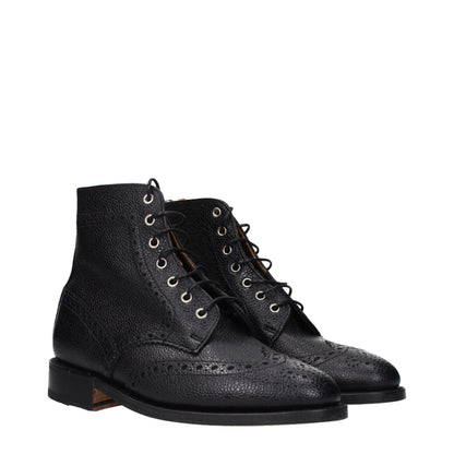 Black Leather Ankle Boots