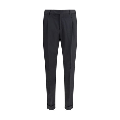 Black Fleece Wool Casual Pants