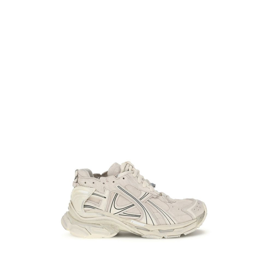 Beige Rubber Athletic Sneakers