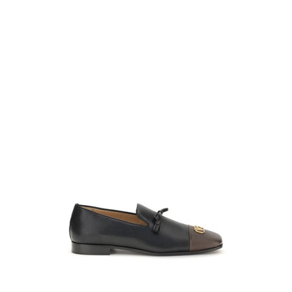 Black Goatskin Slip-On Loafers