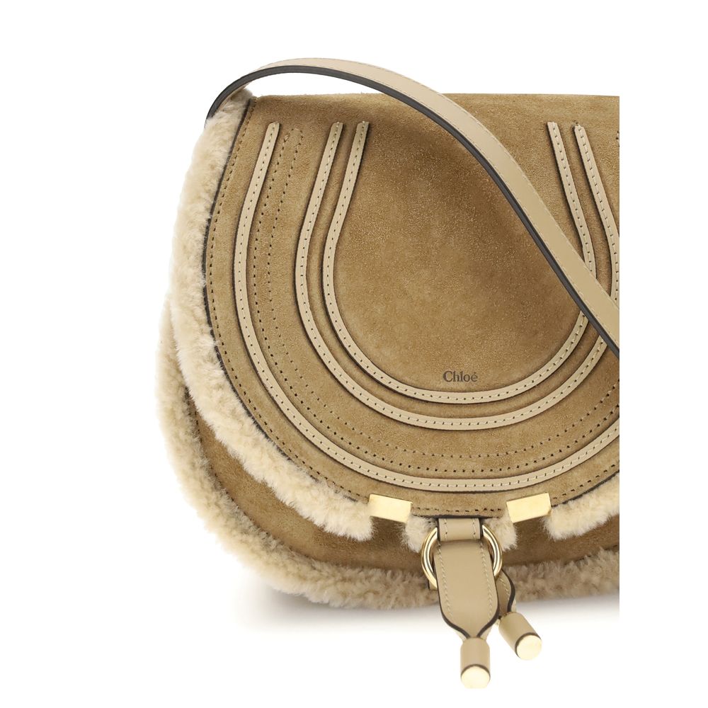 Beige Calf Leather Bos Taurus Shoulder Bag
