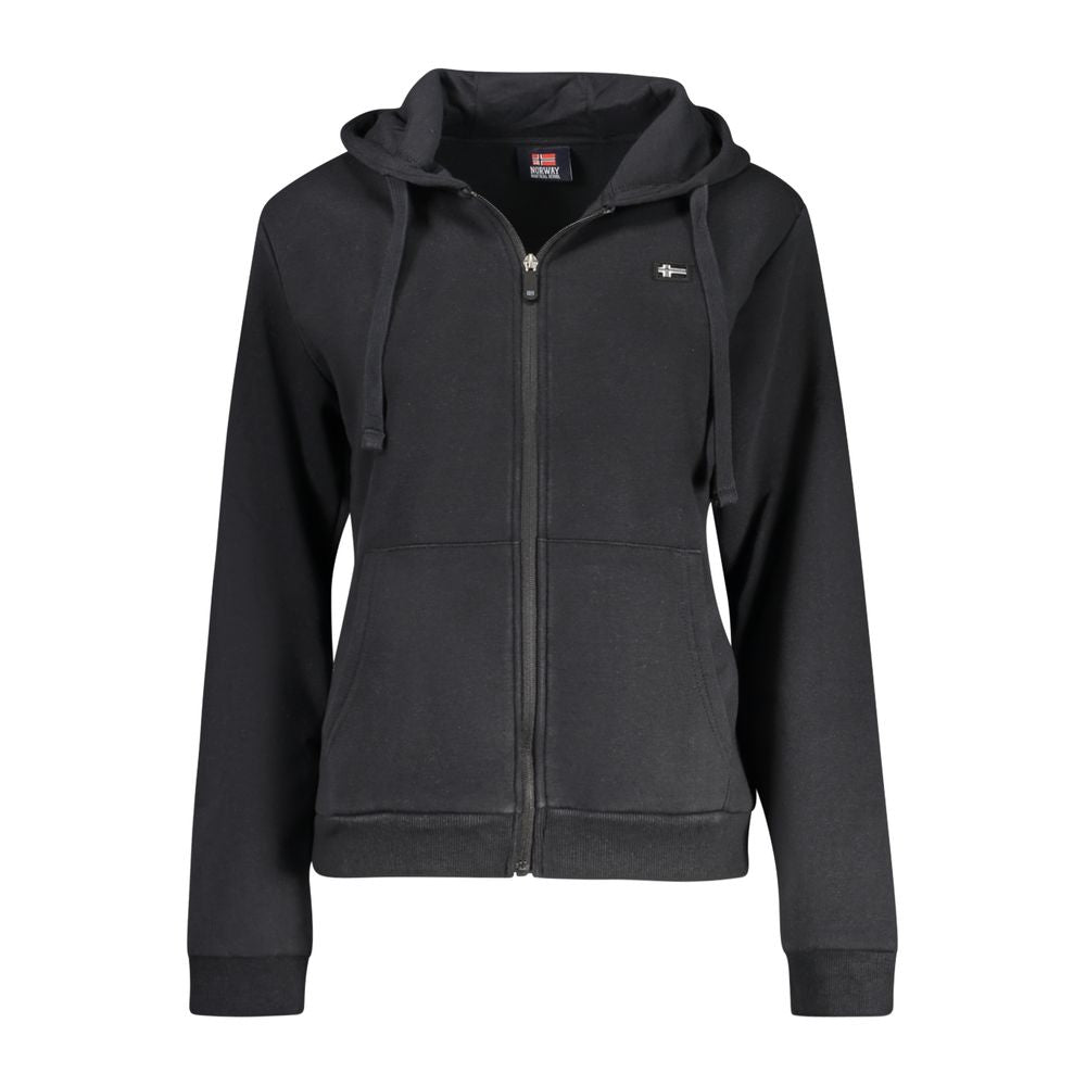 Black Cotton Women's Hoodie