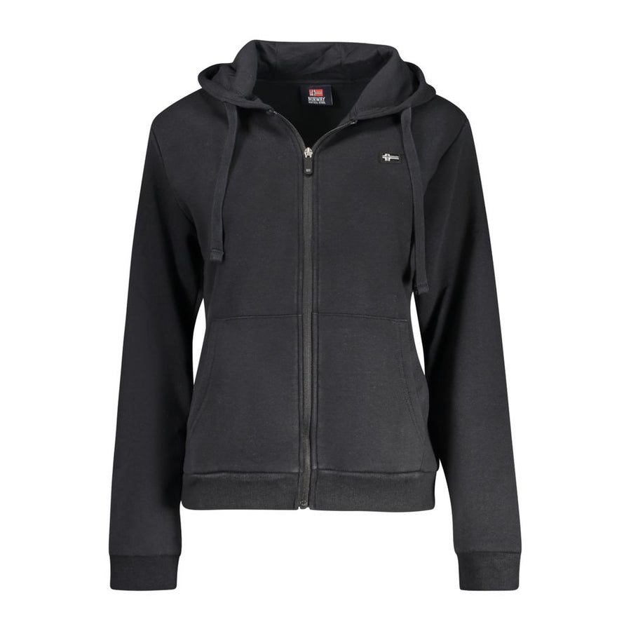 Black Cotton Women's Hoodie