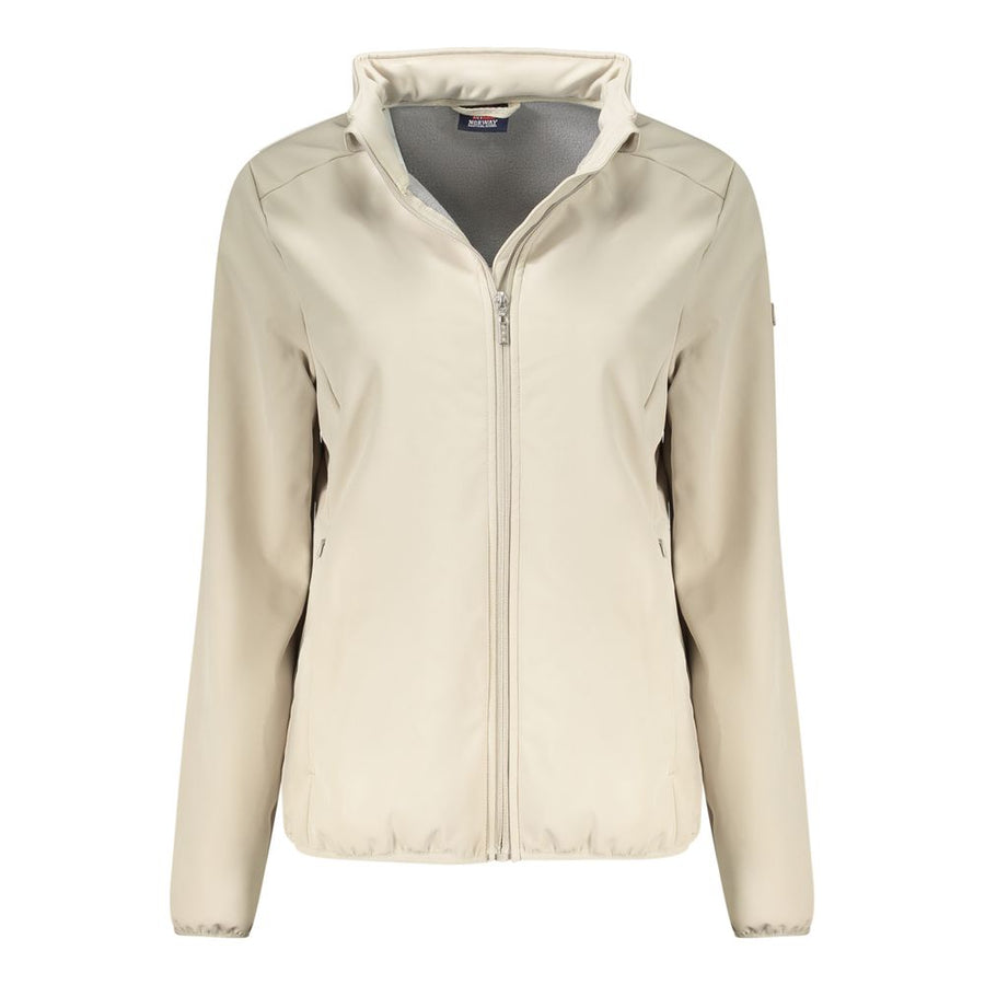 Beige Polyester Jackets & Coat